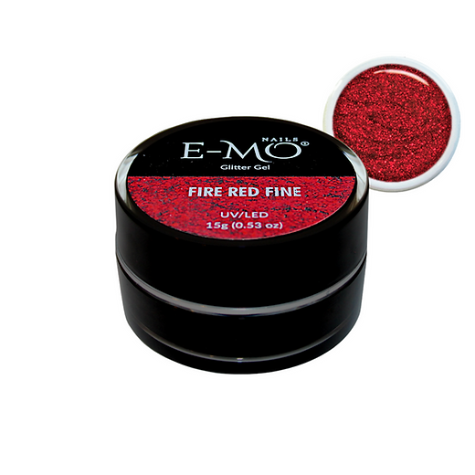 Fire Red Fine, Glitter Gel 15ml