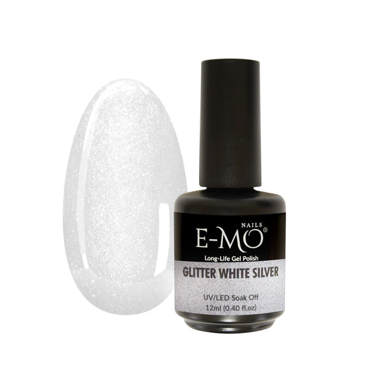 Glitter White Silver