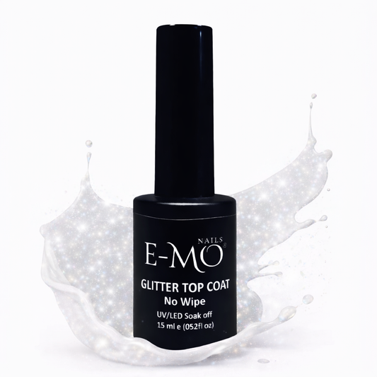 Glitter Top Coat, No Wipe 15ml